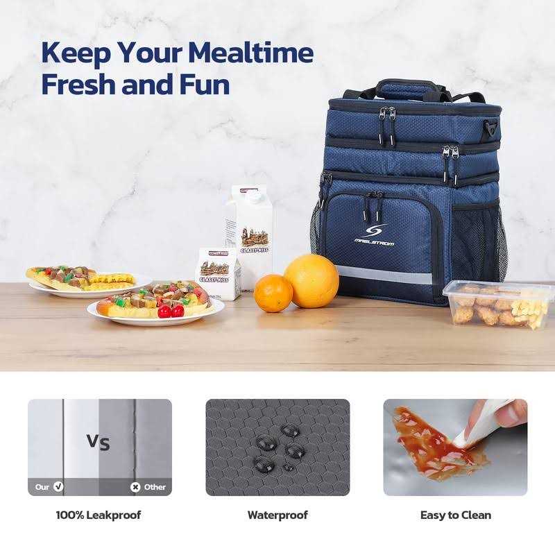 Maelstrom Lunch Box for Men,Insulated Lunch Bag Women/Men,Leakproof Lunch Cooler Bag