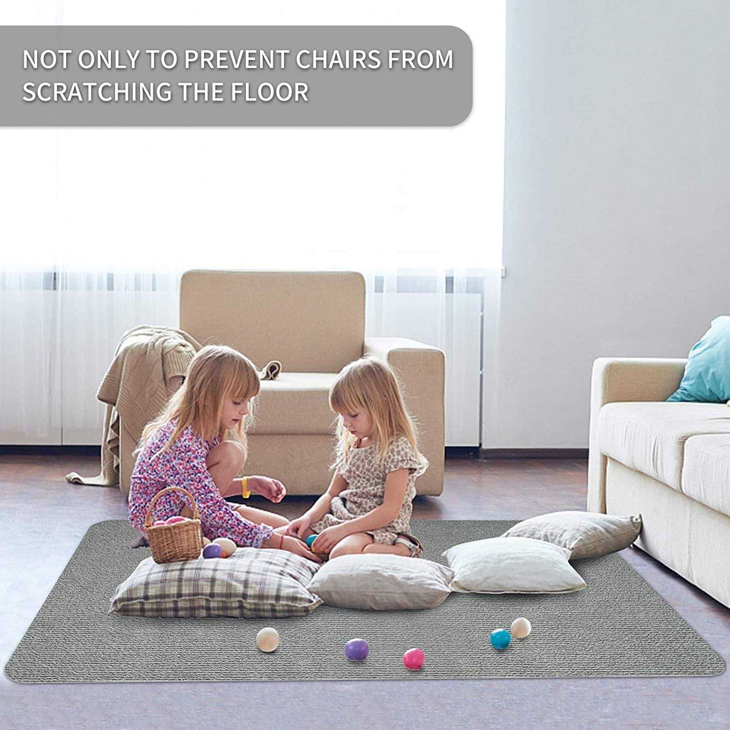 FreeLung Office Chair Mat for Hardwood Floor 1/6 in Thick 55×35 Rolling Chair Mat