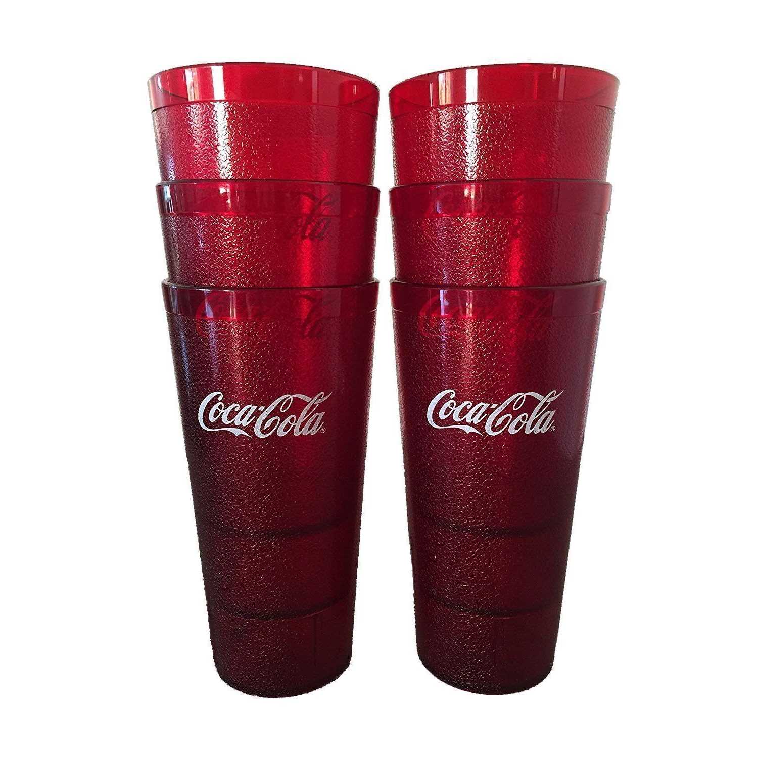 Coca-cola Cups Red Plastic Tumbler 32-Ounce Restaurant Grade
