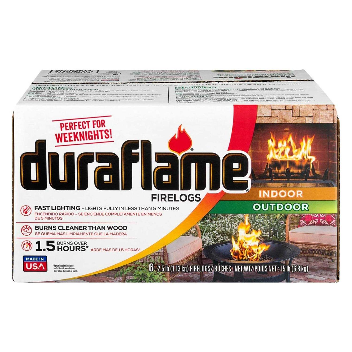 Duraflame 2.5lb 1.5-hr Firelog, 6 Pack