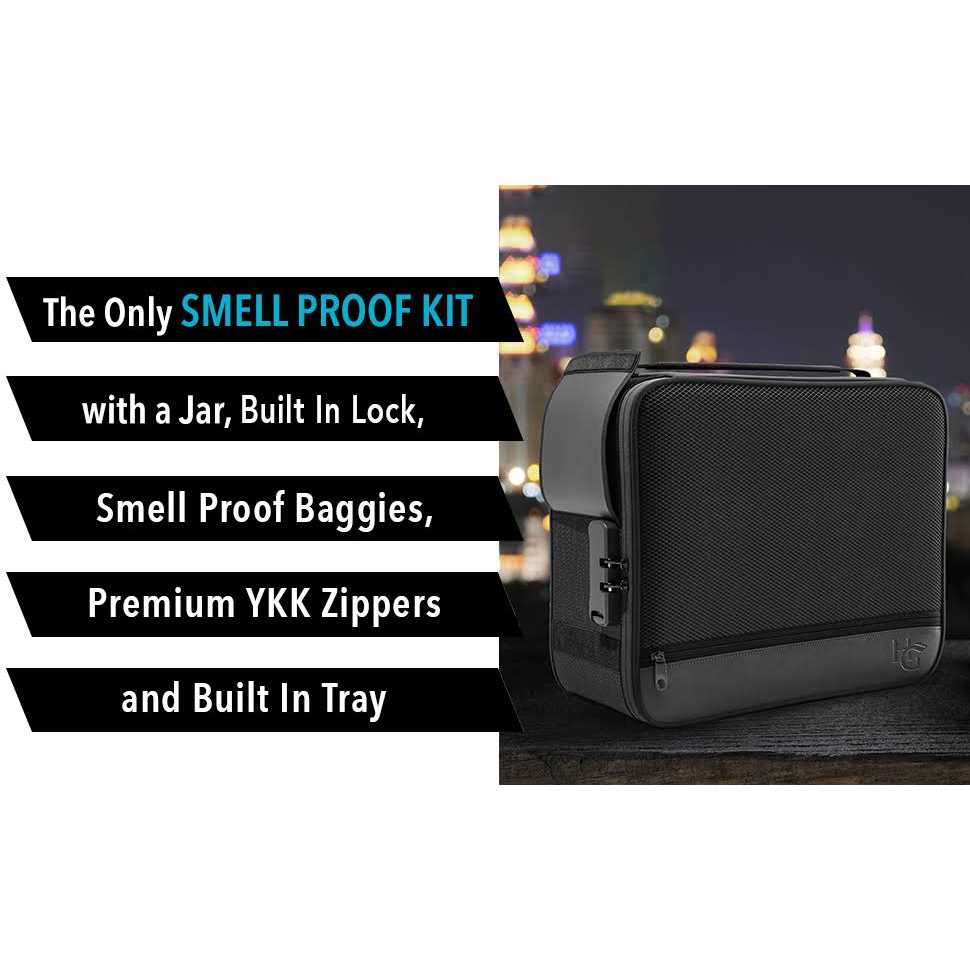 Herb Guard Black Large Smell Proof Case with Combo Lock