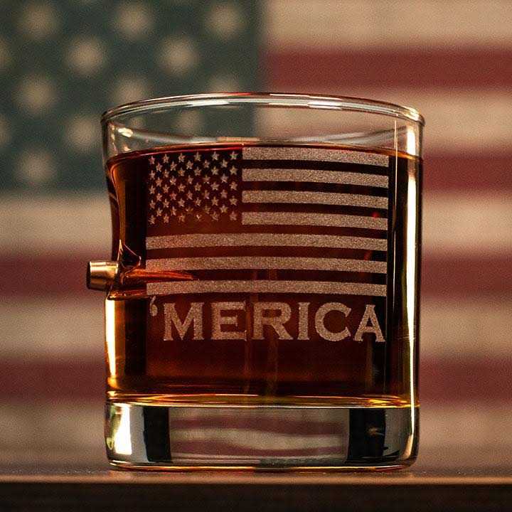 BenShot 11-oz. ‘Merica Rocks Glass w/ Bullet