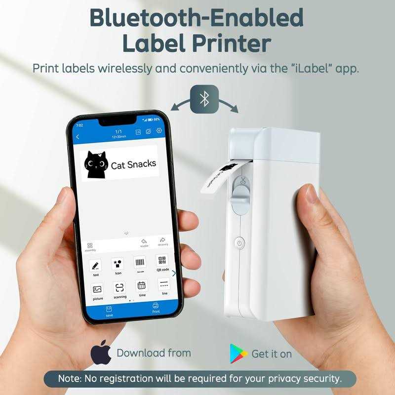 Baqick Label Maker Machine With L1 Roll Label Tape Thermal Bluetooth Usb Rechargeable Portable WP9510 Label Printer