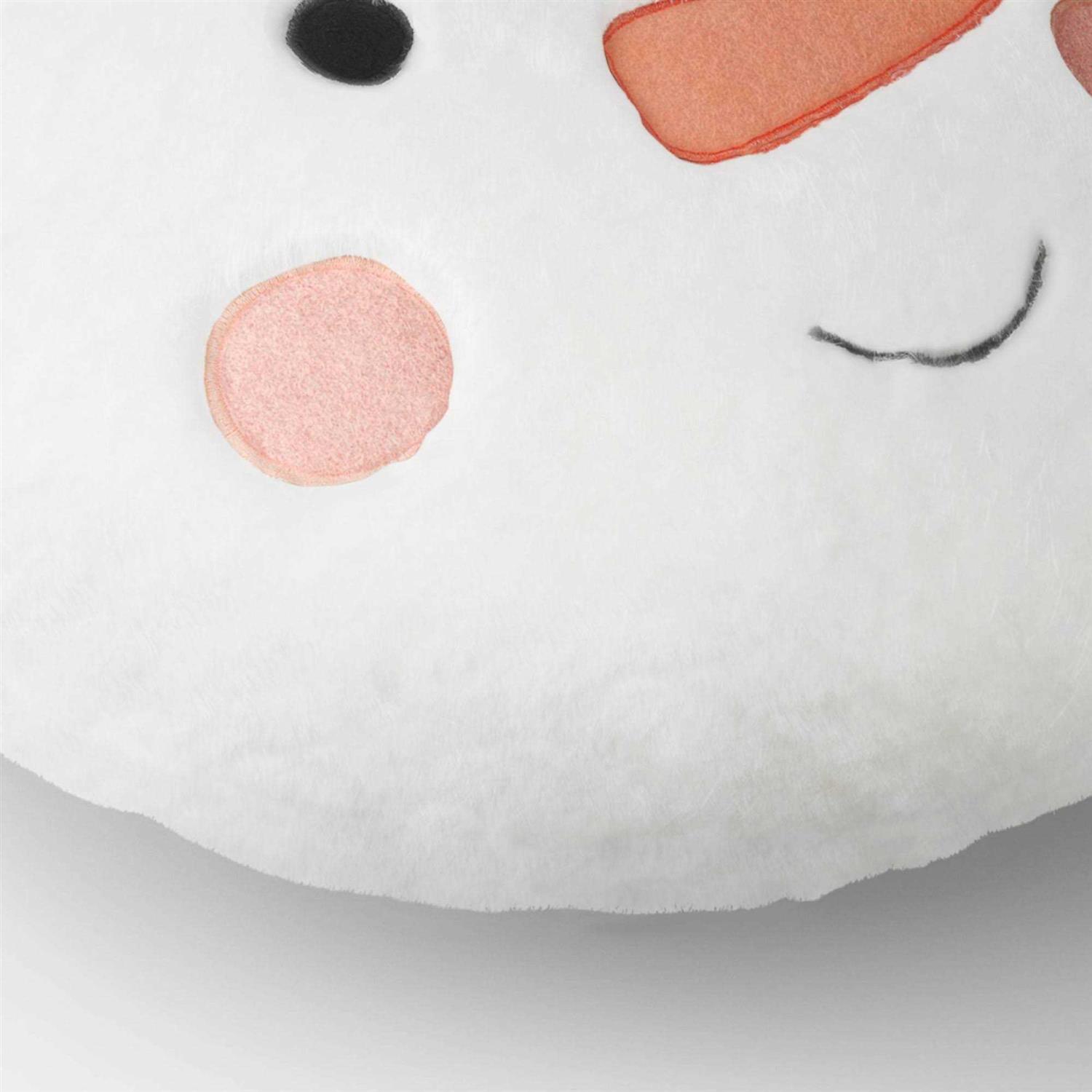 Wondershop 16 Reversible Santa to Snowman Round Christmas Novelty Plush Pillow