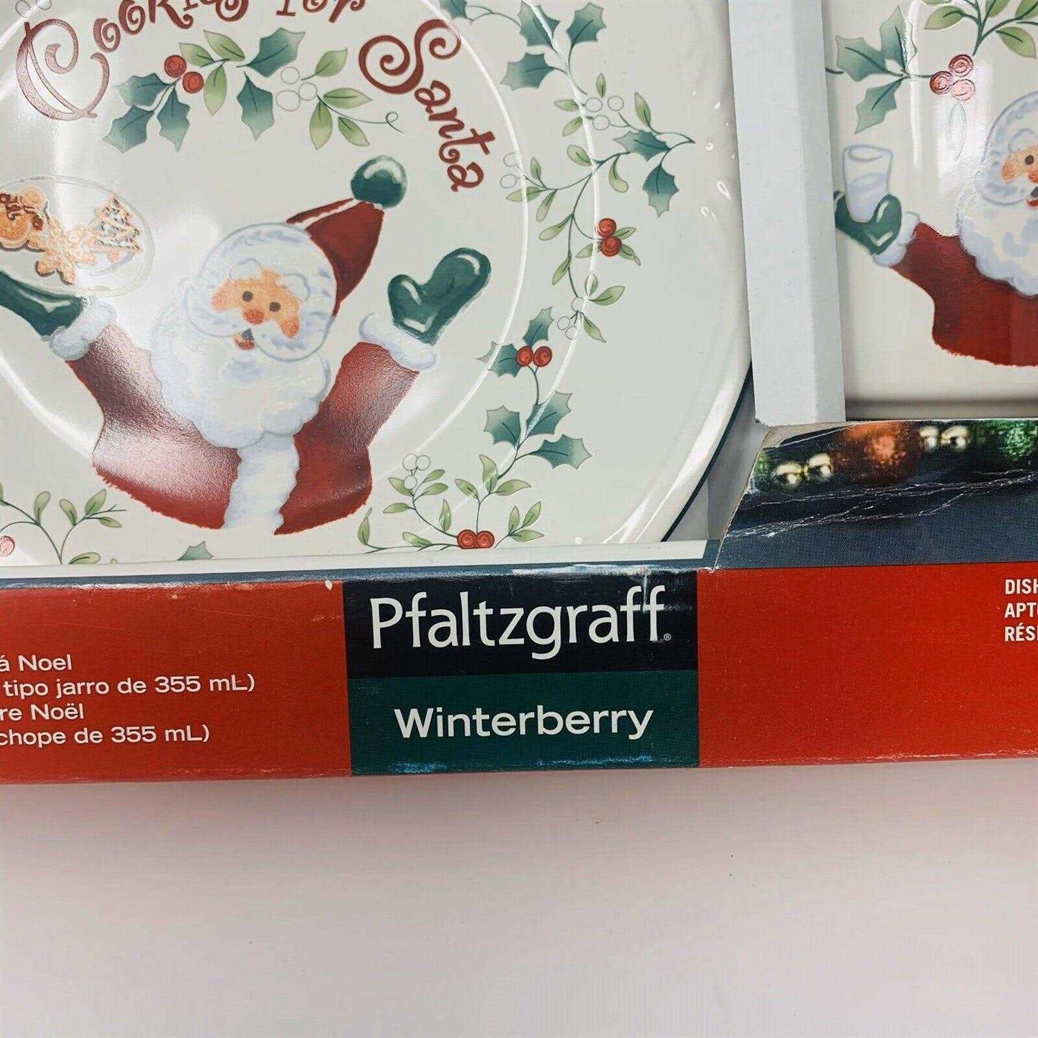 Pfaltzgraff Winterberry Cookies and Milk for Santa Set