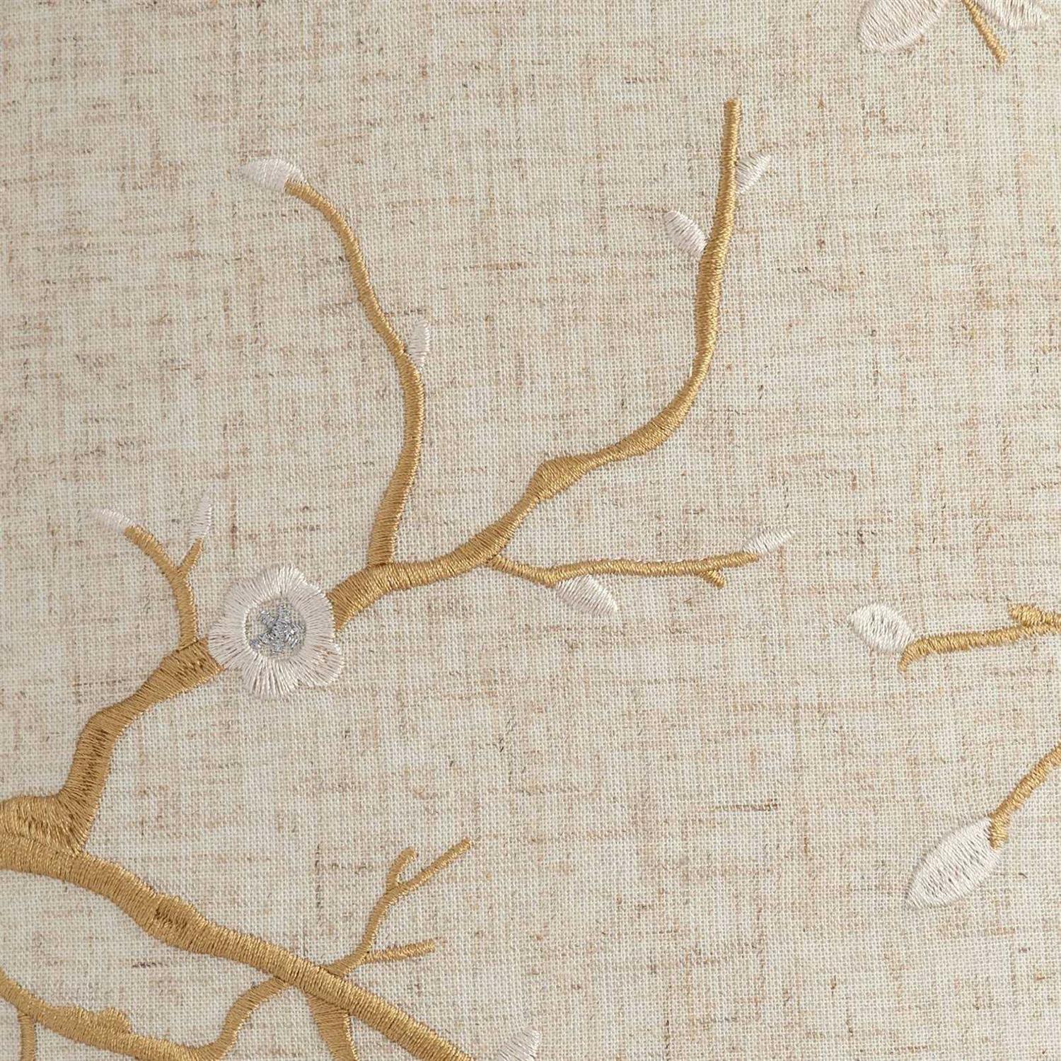 Springcrest Set of 2 Drum Print Lamp Shades Flower Medium 14 Top x 16 Bottom x 11.5 High Spider with Replacement Harp and Finial