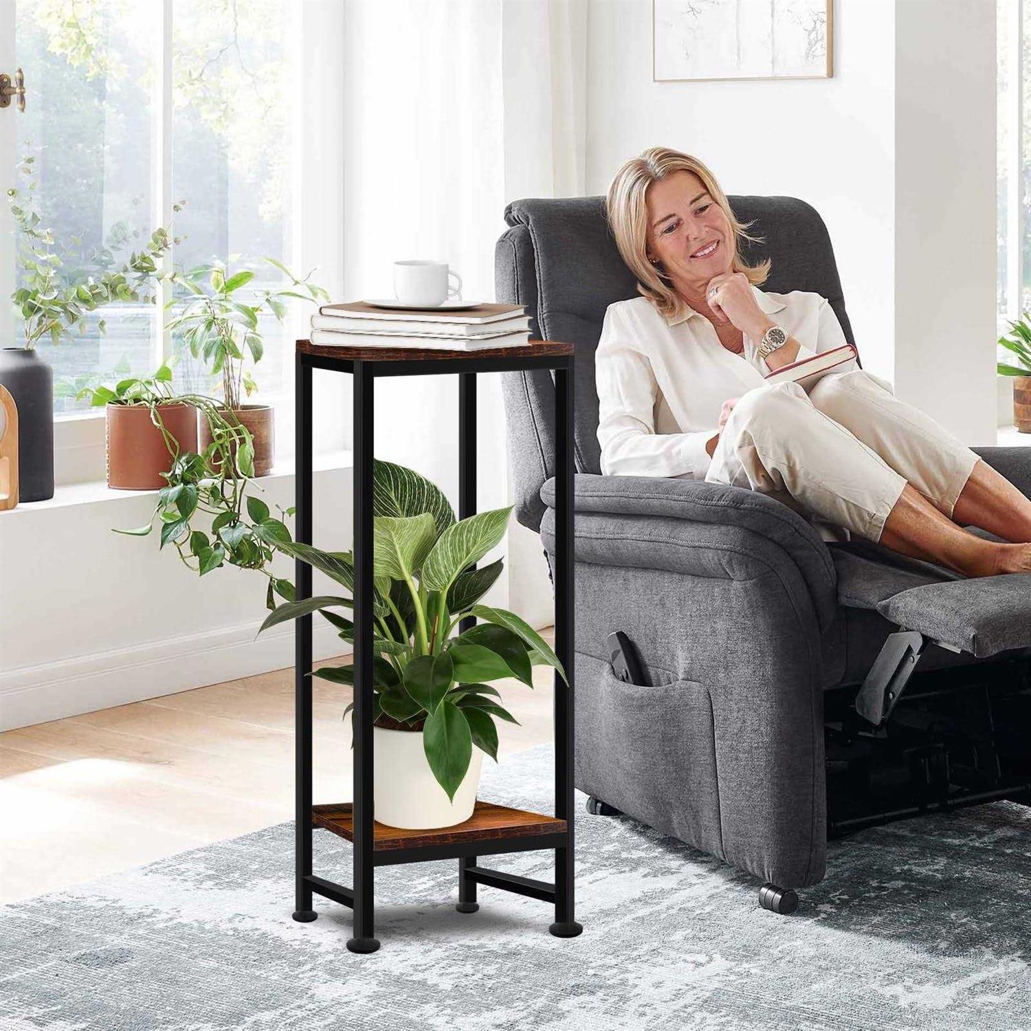 Plant Stand Indoor Tall Plant stands for Indoor Outdoor Plants 2 Tier Heavy Duty Plant Shelf 31 Metal Plant Stand Modern Corner Flower Stand