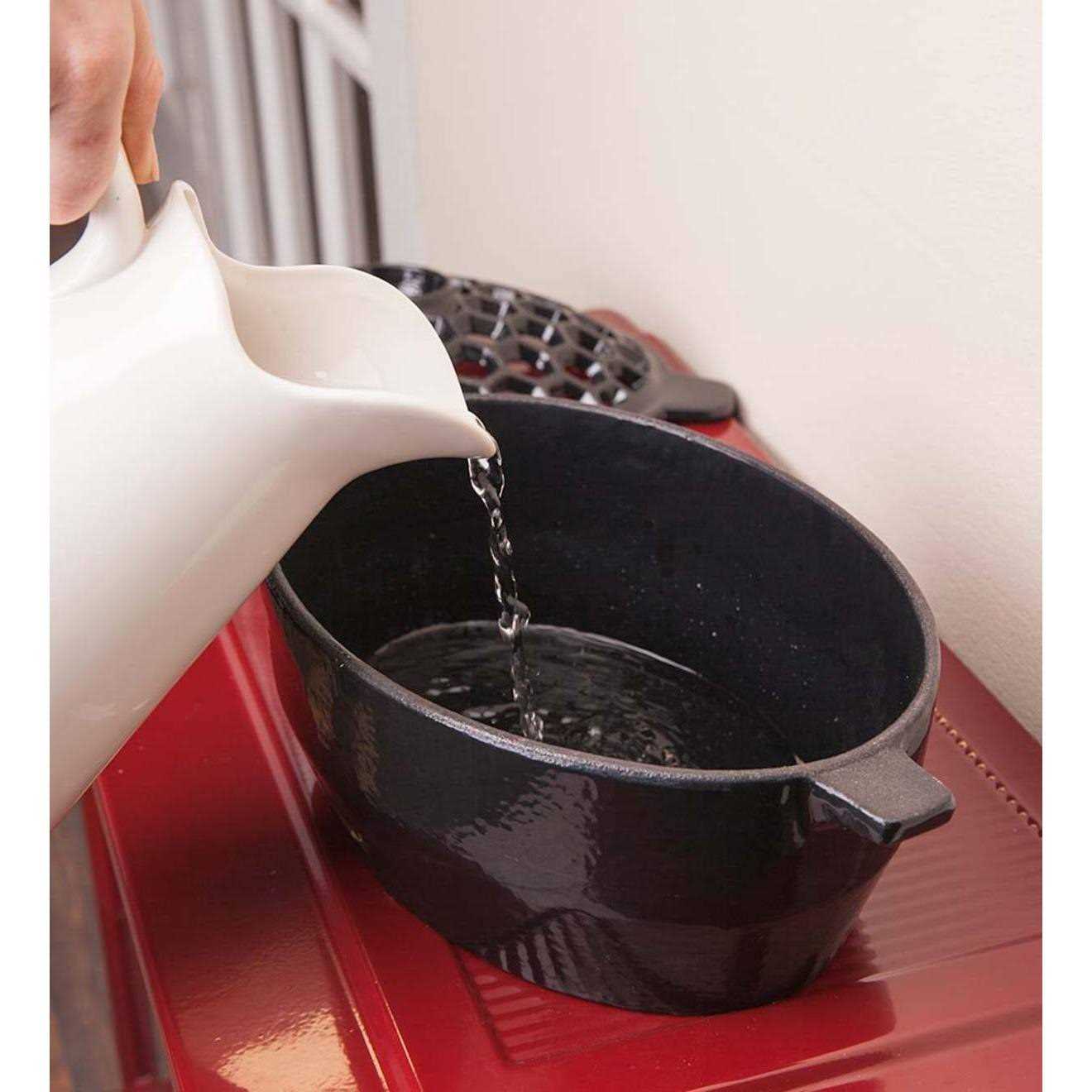 Plow & Hearth 1.5 QT. Cast Iron Lattice Wood Stove Steamer