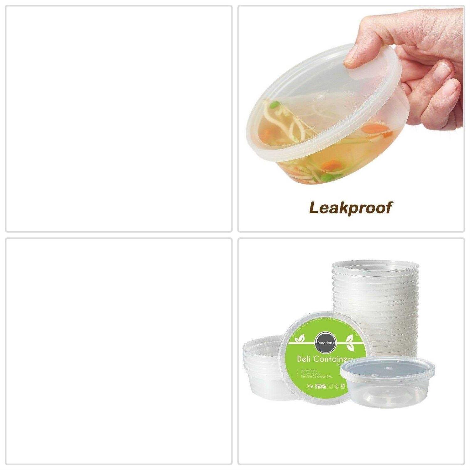 Durahome Deli Containers with Lids Food Storage Leakproof