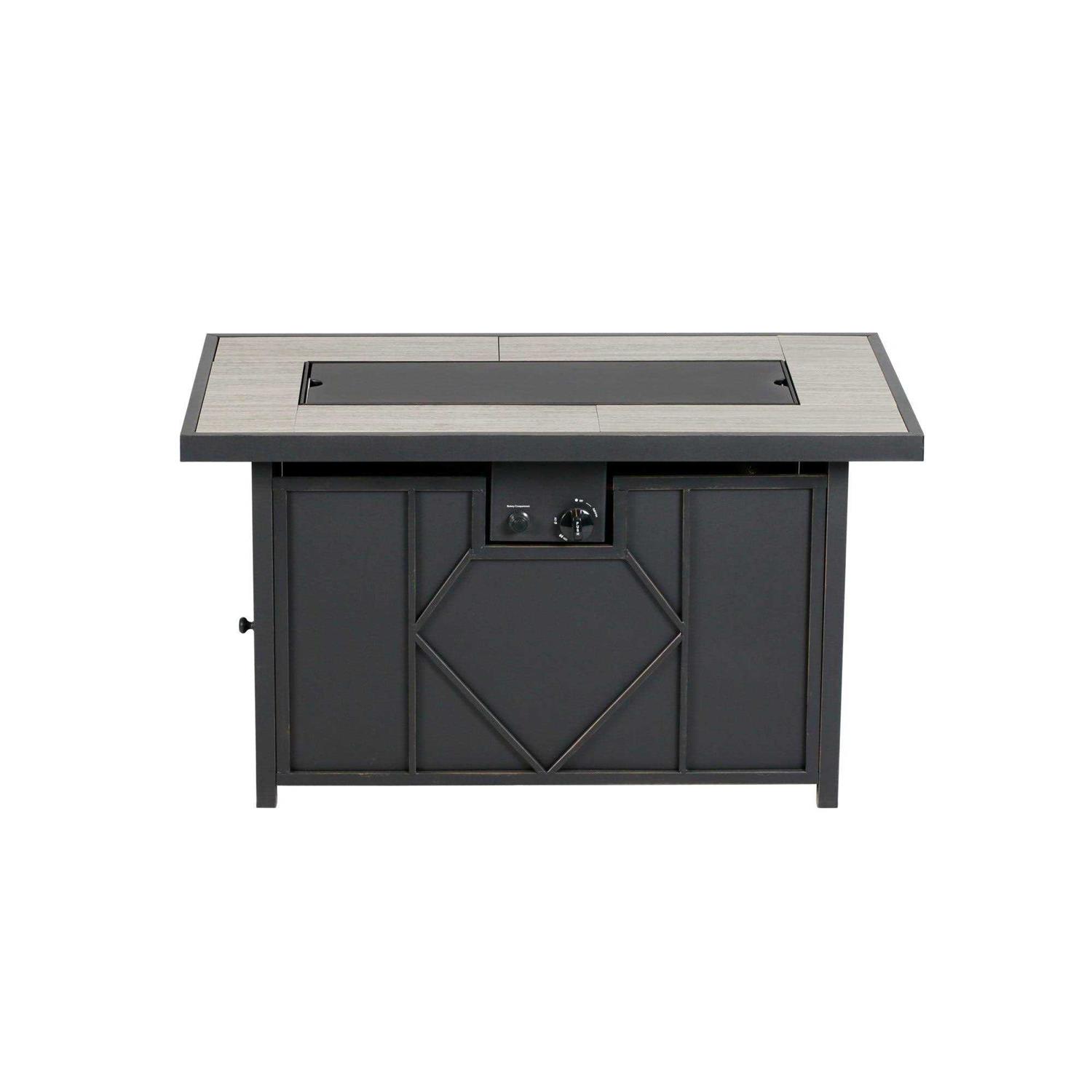 Heatmaxx 42 in. 60,000BTU Fire Pit Propane Gas Fire Pit Table Rectangular Tabletop