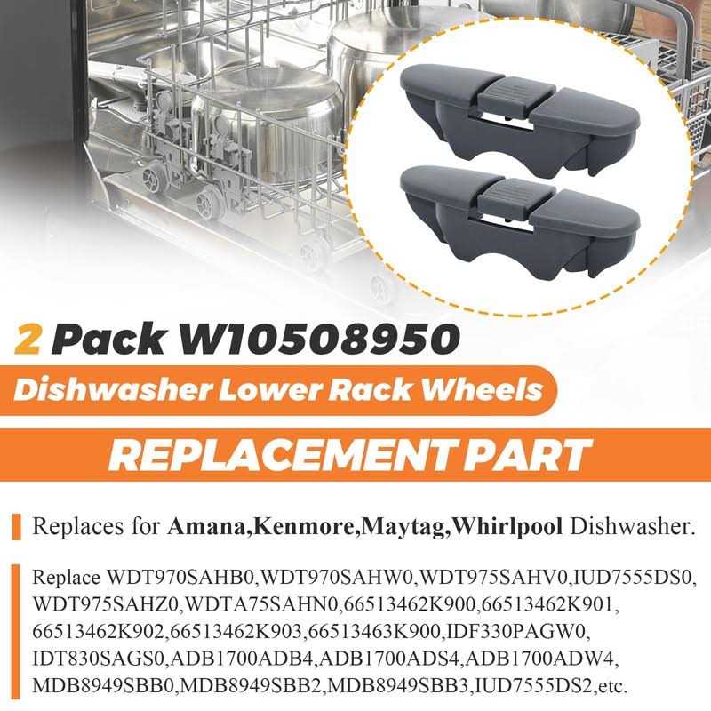 W10508950 Dishwasher Upper Dishrack Slide Rail Stop Clip by Beaquicy