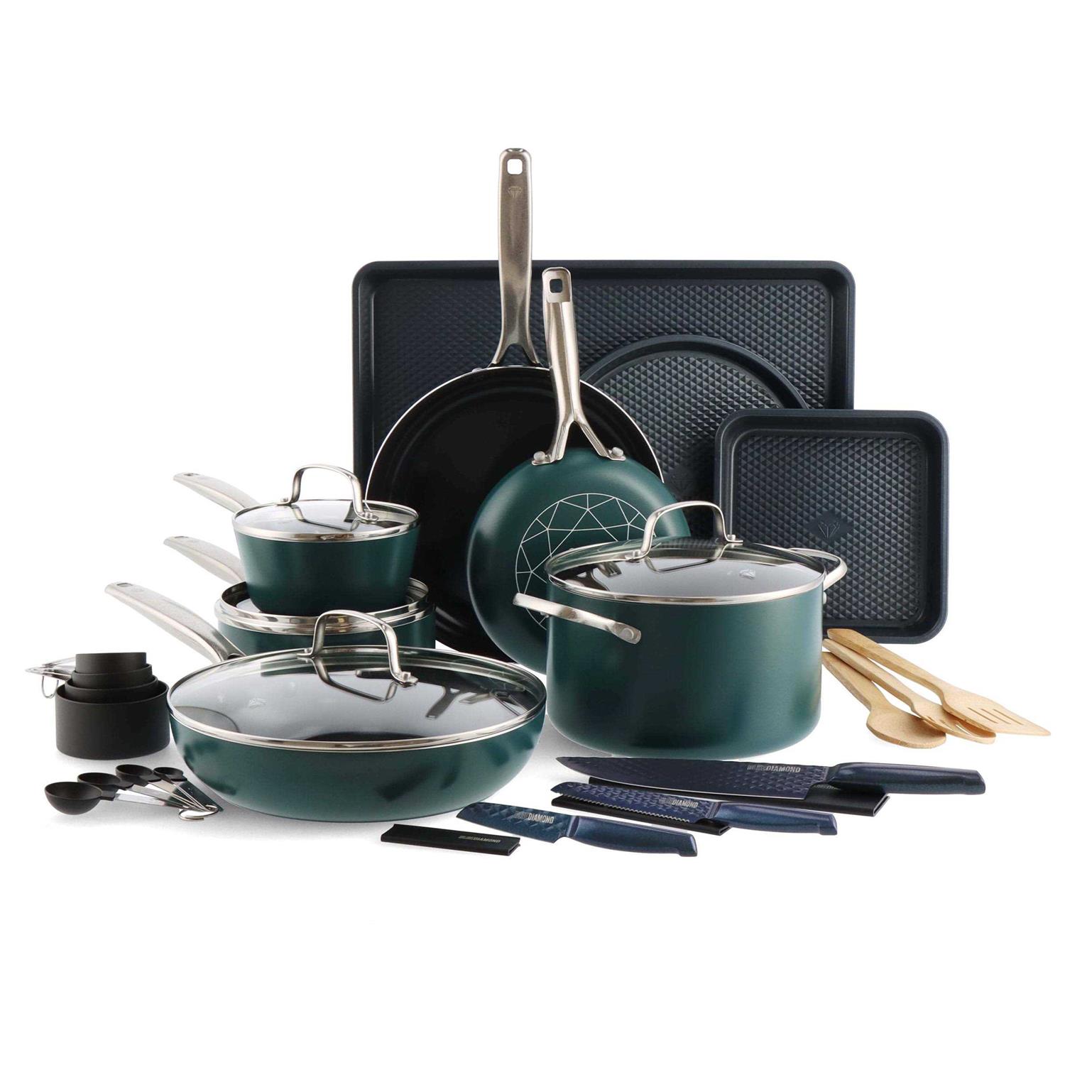 Blue Diamond 30-Piece Cookware Set
