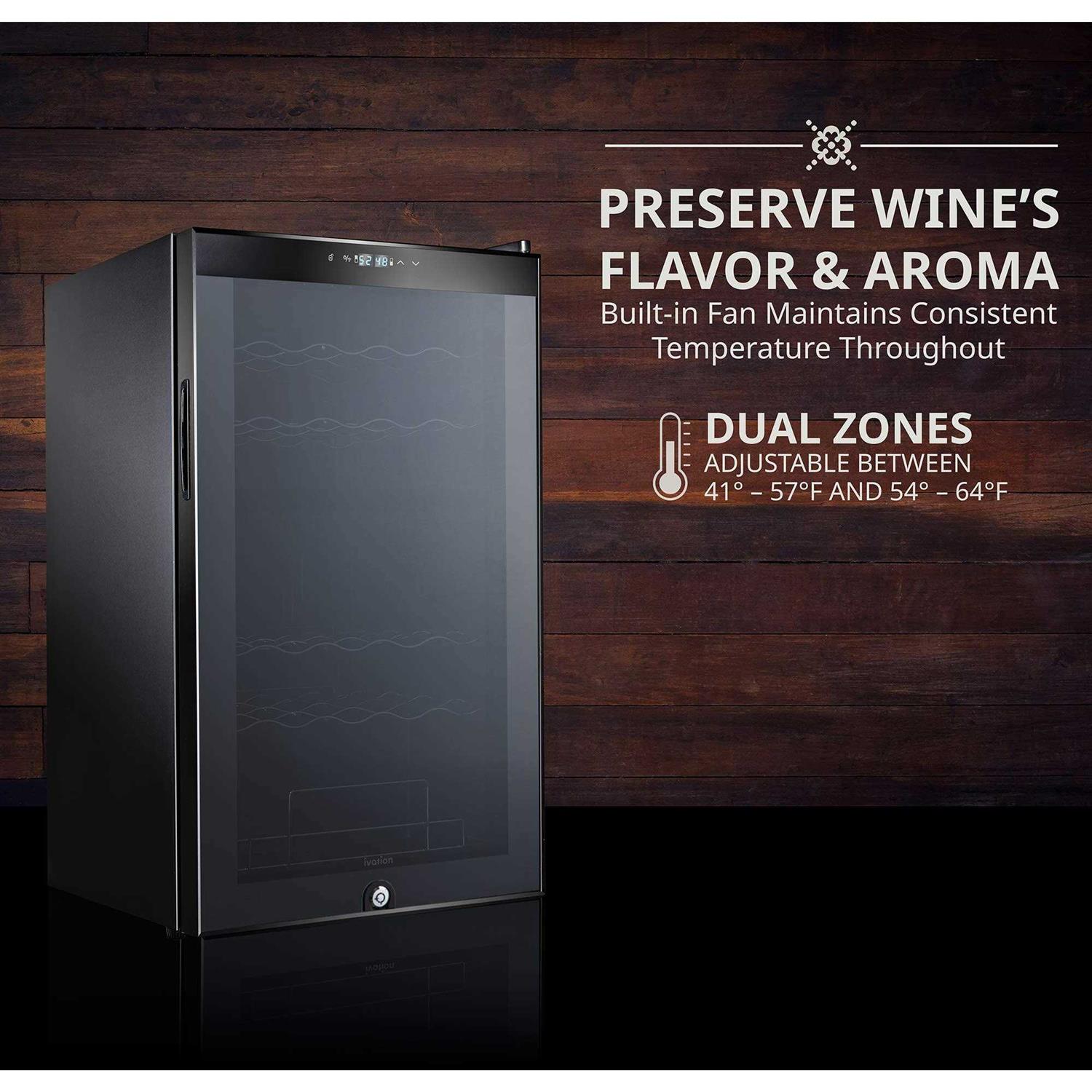 Ivation Dual Zone Wine Cooler