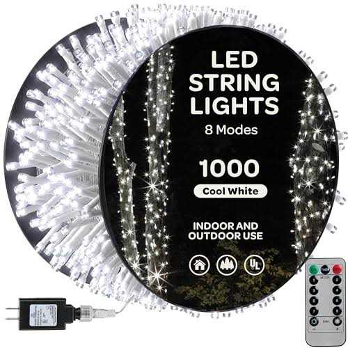 1000 LED Christmas Lights 400ft Super Long String Lights Remote with 8 Modes/Timer/dimmable