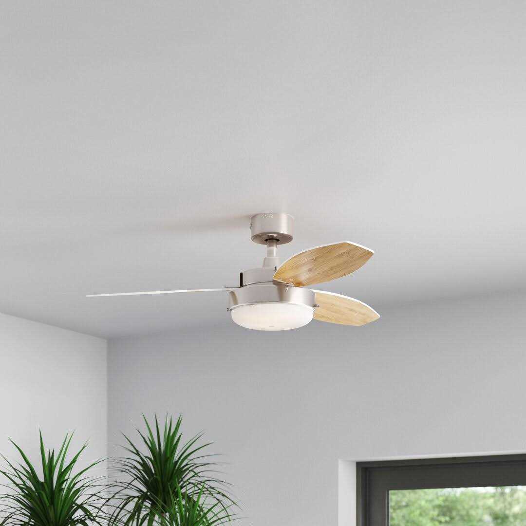 42 Careem 3 Blade Standard Ceiling Fan with Pull Chain and Light Kit Included Winston Porter Finish