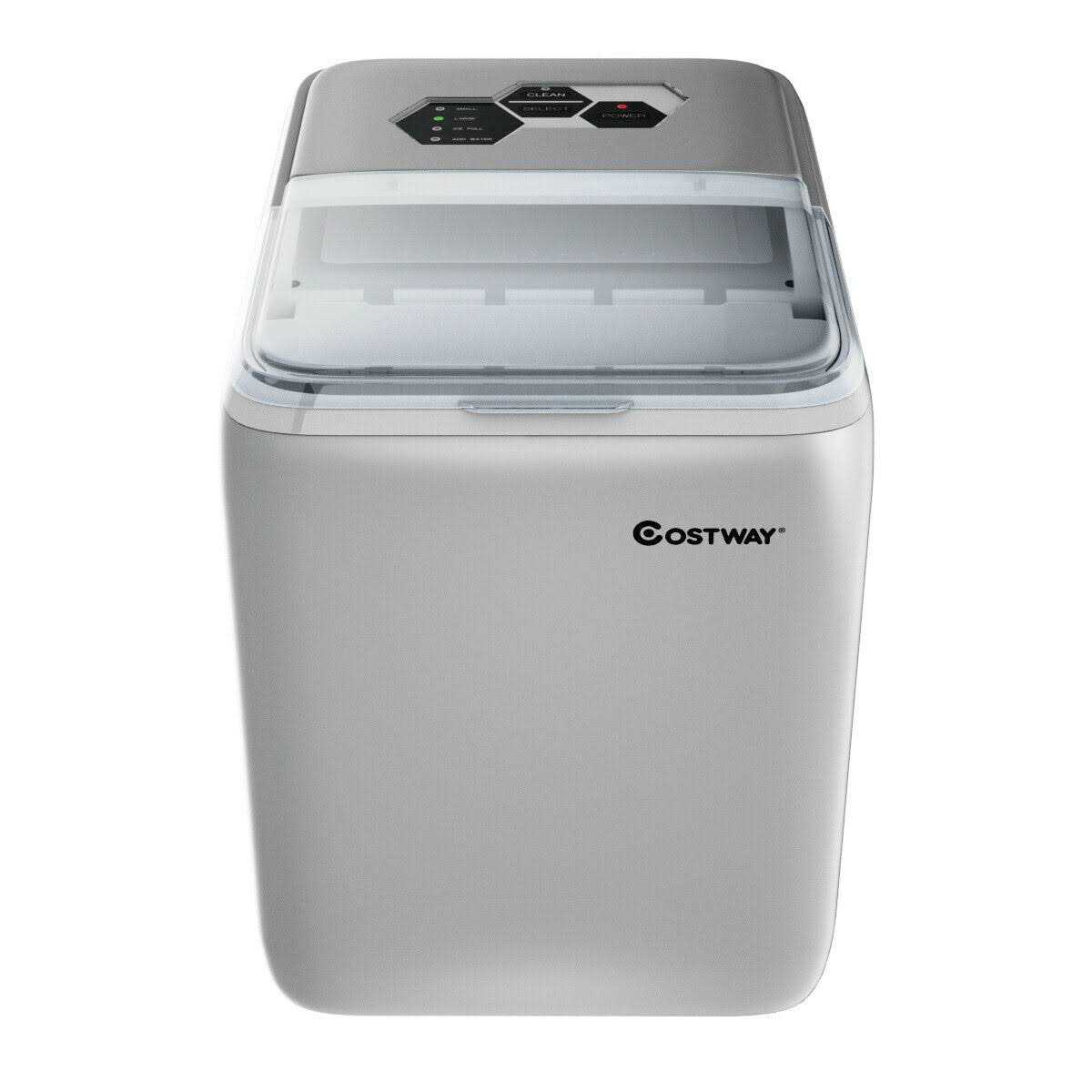Costway Portable Countertop Ice Maker Machine 44Lbs/24H Self-Clean