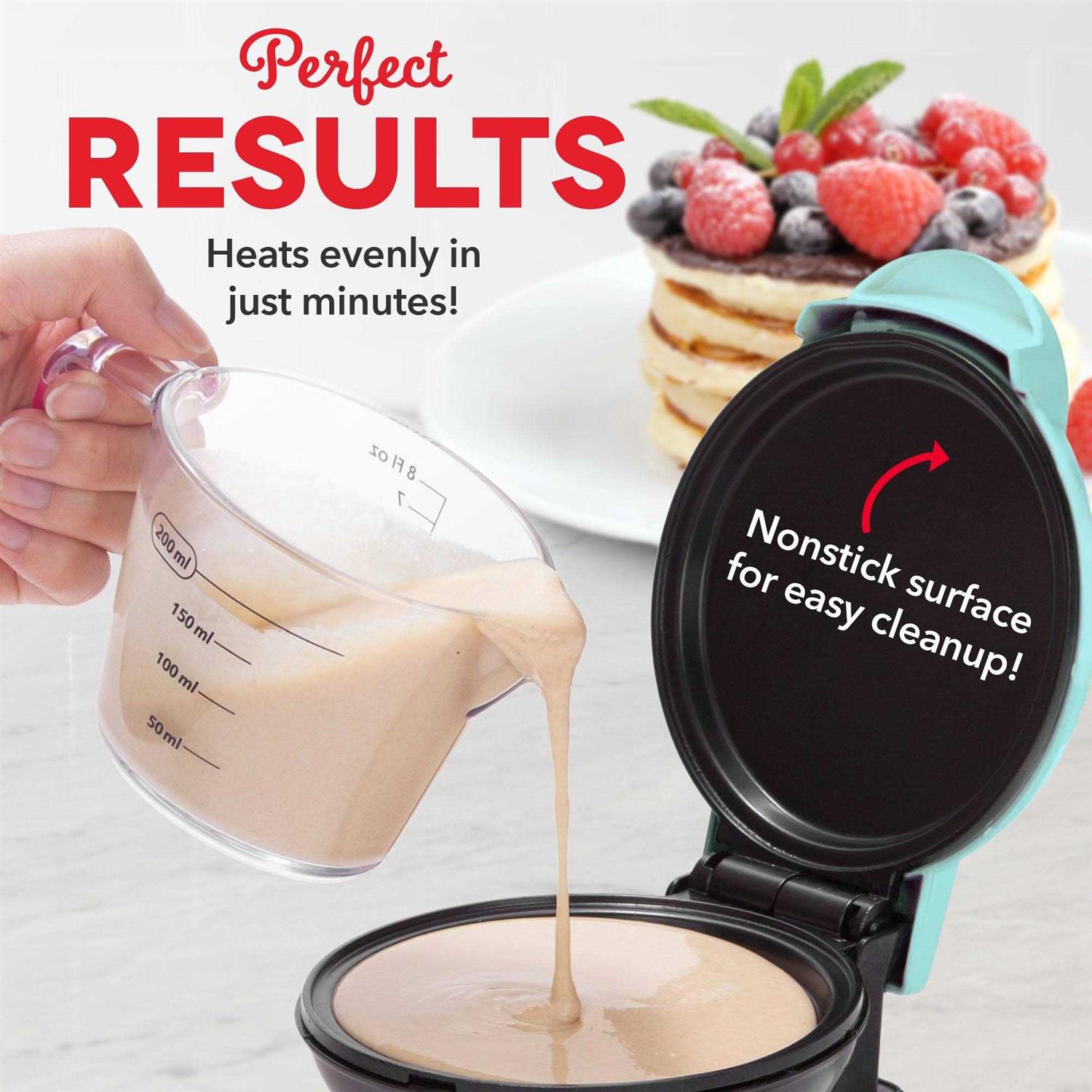 Dash Mini Maker Electric Round Griddle For Individual Pancakes Cookies Eggs & Other On The Go Breakfast