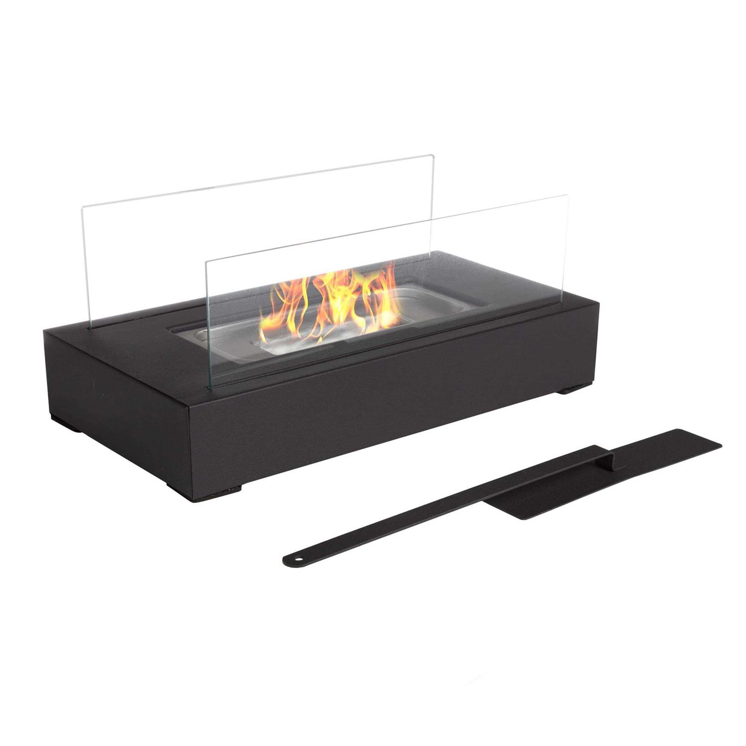 Northwest Bio Ethanol Ventless Fireplace-Tabletop Rectangular Real Flame Smokeless Clean Burning 80-BIOFP-1