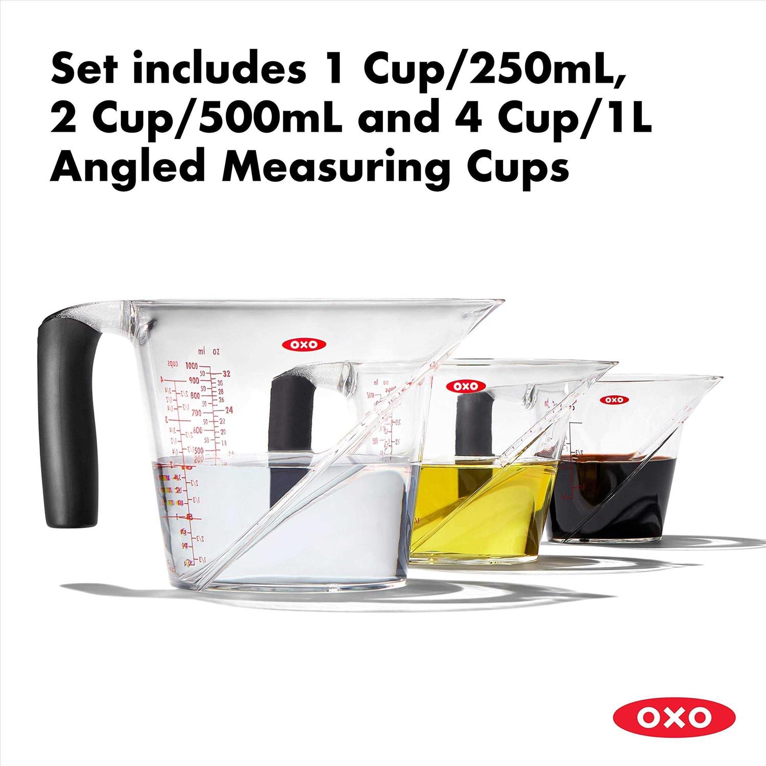 OXO Good Grips 3 Piece Angled Measuring Cup Set