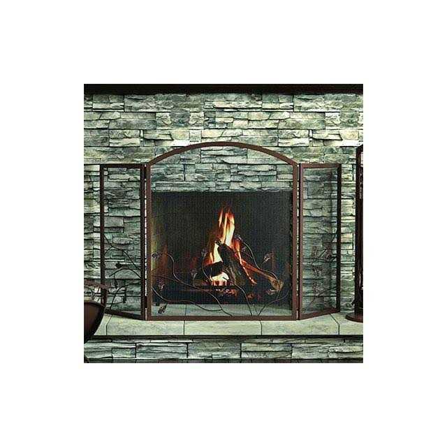 Panacea Oak Leaf Fireplace Screen