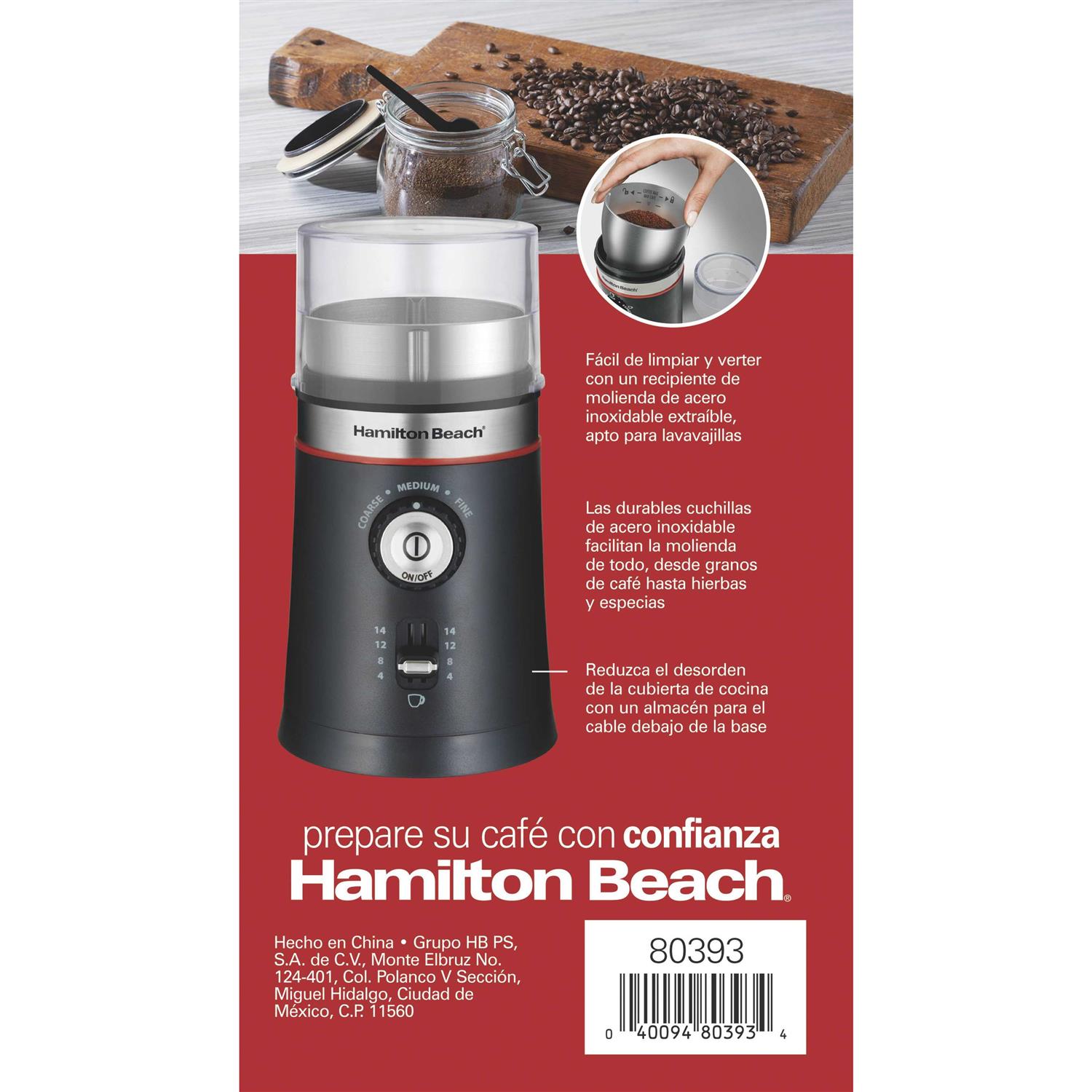 Hamilton Beach Custom Grind Coffee Grinder
