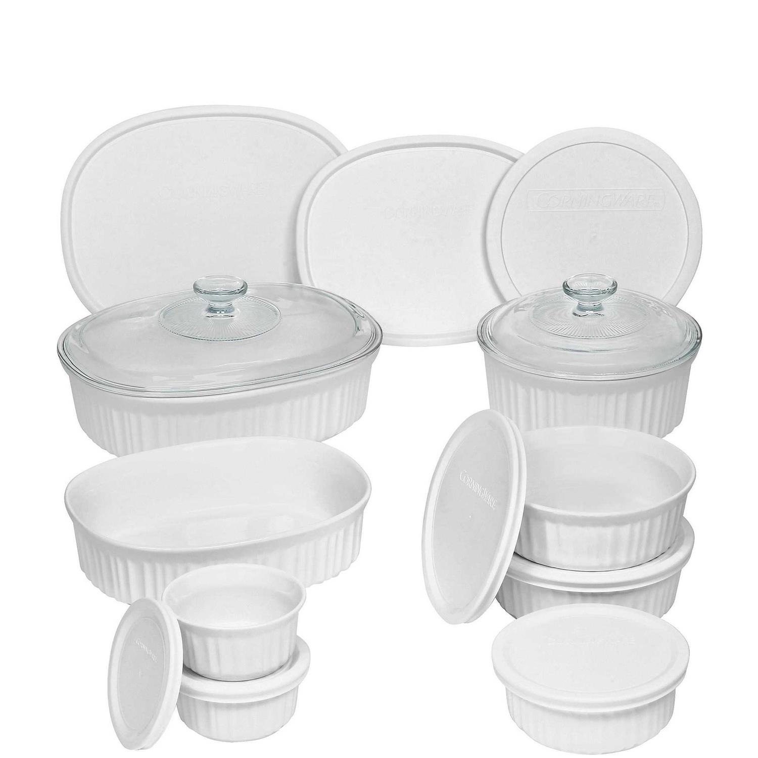 CorningWare French White 18-pc. Bakeware Set