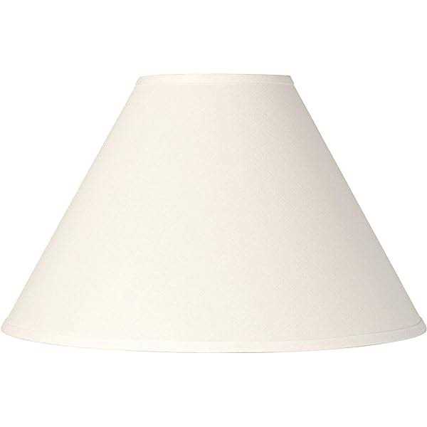 Springcrest Empire Lamp Shade Ivory Linen Chimney Large 6 Top x 23 Bottom x 13.5 High Spider Replacement Harp and Finial Fitting
