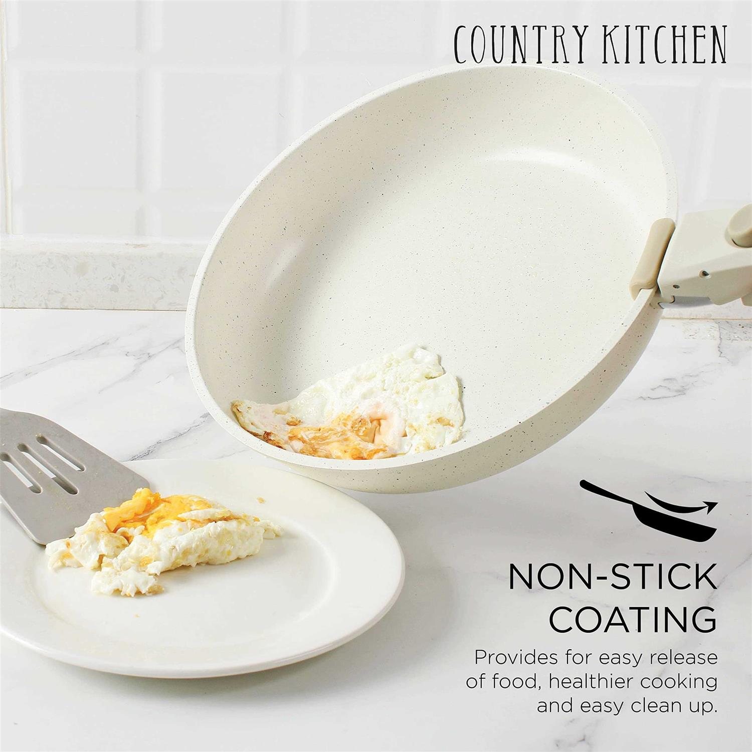 Country Kitchen 13 Piece Pots and Pans Set Safe Nonstick Cookware Set Handle