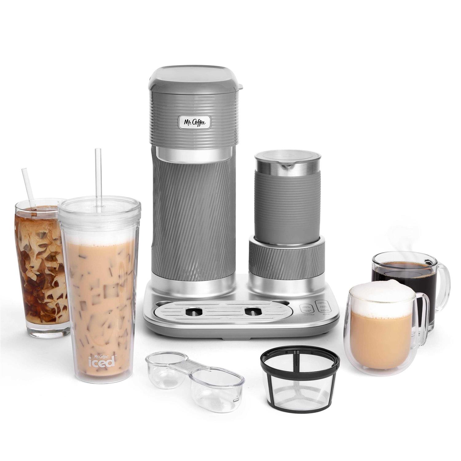 Mr. Coffee 4-in-1 Single-Serve Latte Lux, Iced, and Hot Coffee Maker with Milk Frother Mr. Coffee