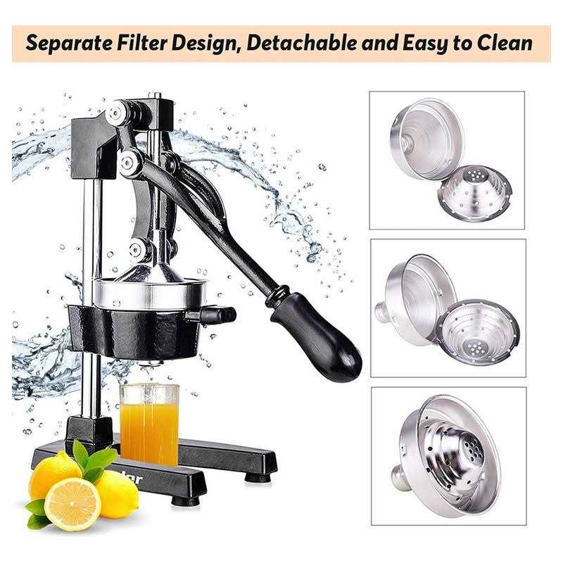 Eurolux Cast Iron Citrus Juicer Extra-Large Commercial Grade Manual Hand Press