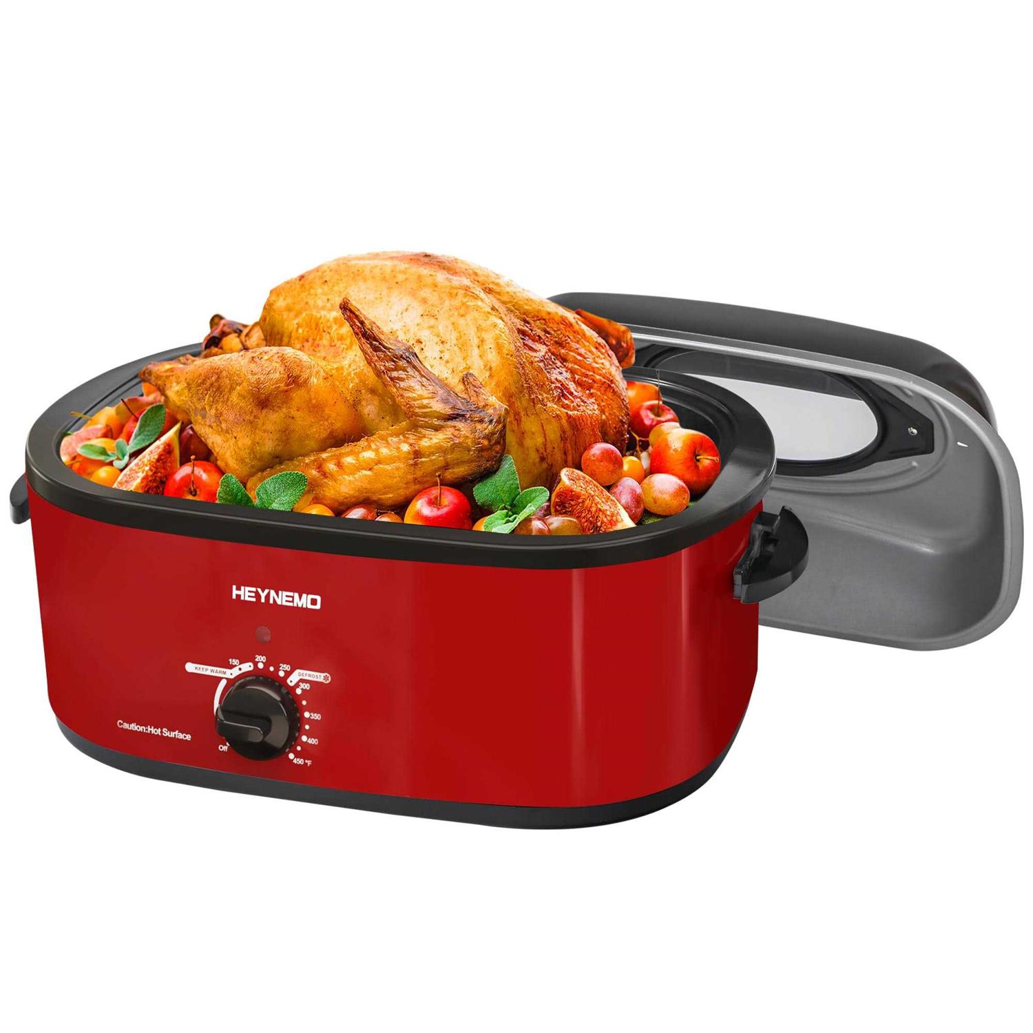 Kiss the Water Electric Roaster Oven with Visible & Self-basting Lid