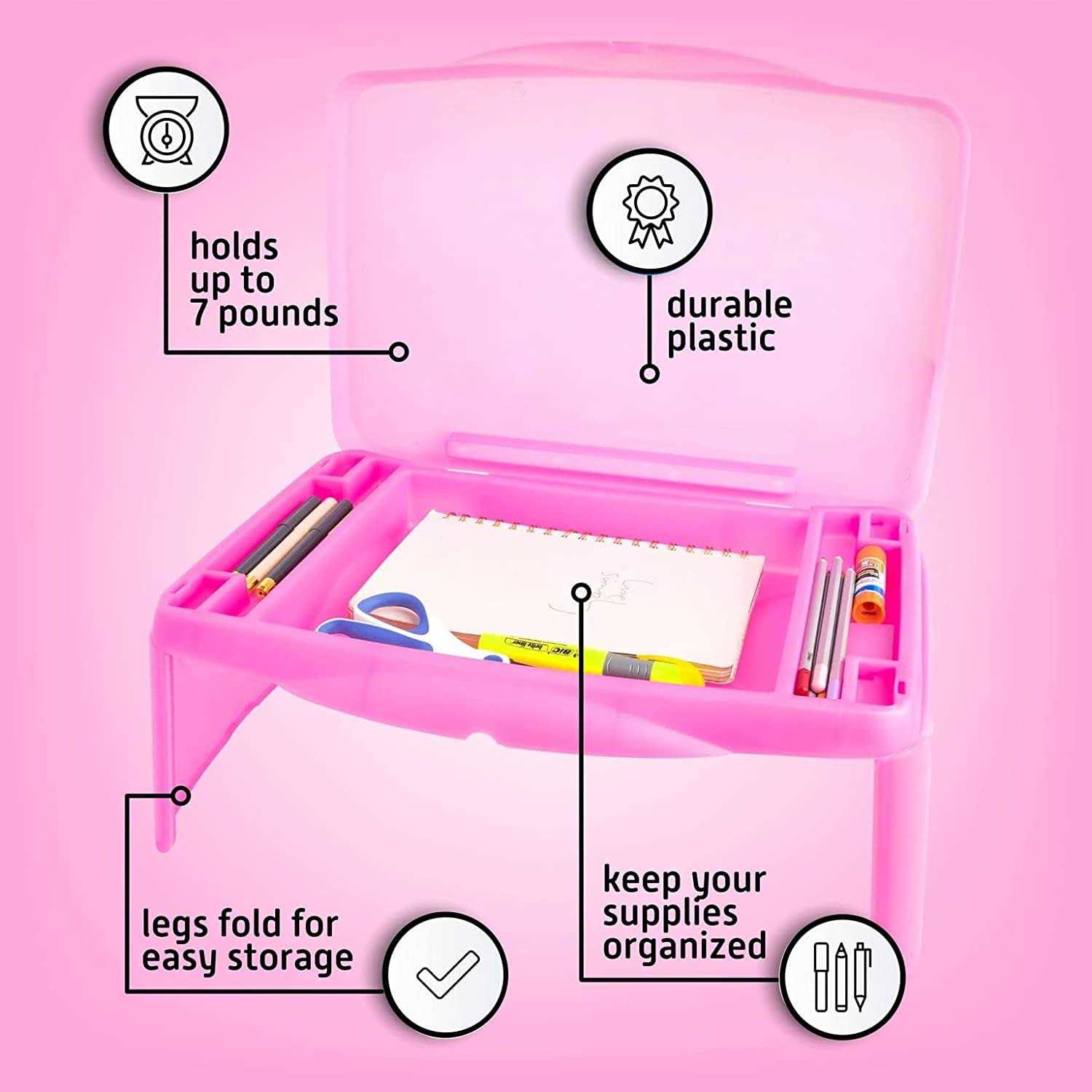 MavoCraft Folding Lap Desk, Laptop Desk, Breakfast Table, Bed Table, Serving Tray