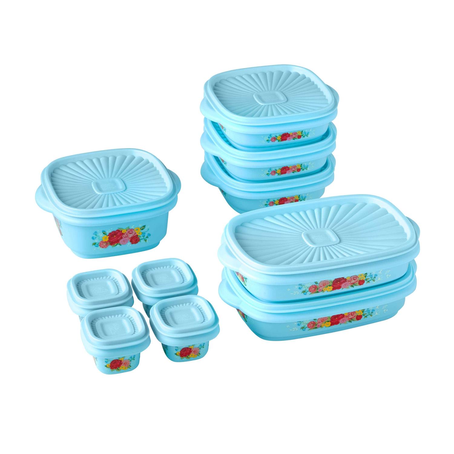 The Pioneer Woman 20 Piece Plastic Food Storage Container Variety Set