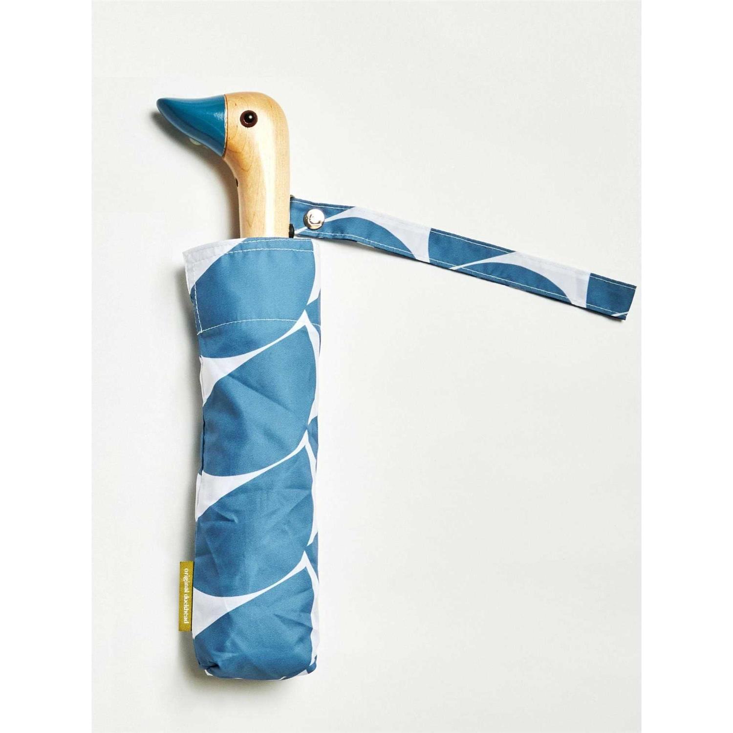 Blue Geometric Print Duckhead Umbrella