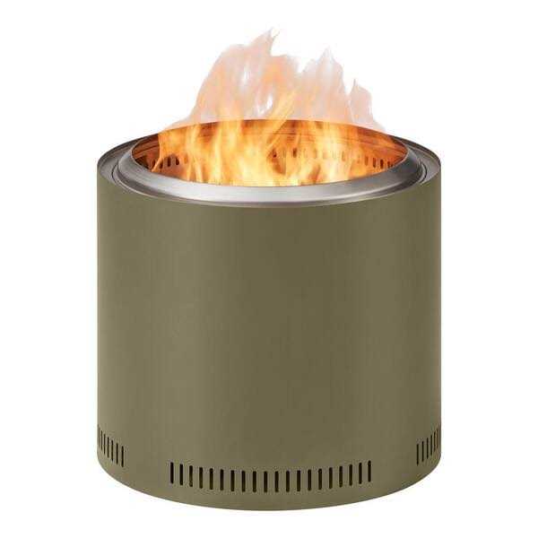 Hampton Bay 19 in. Outdoor Stainless Steel Wood Burning
