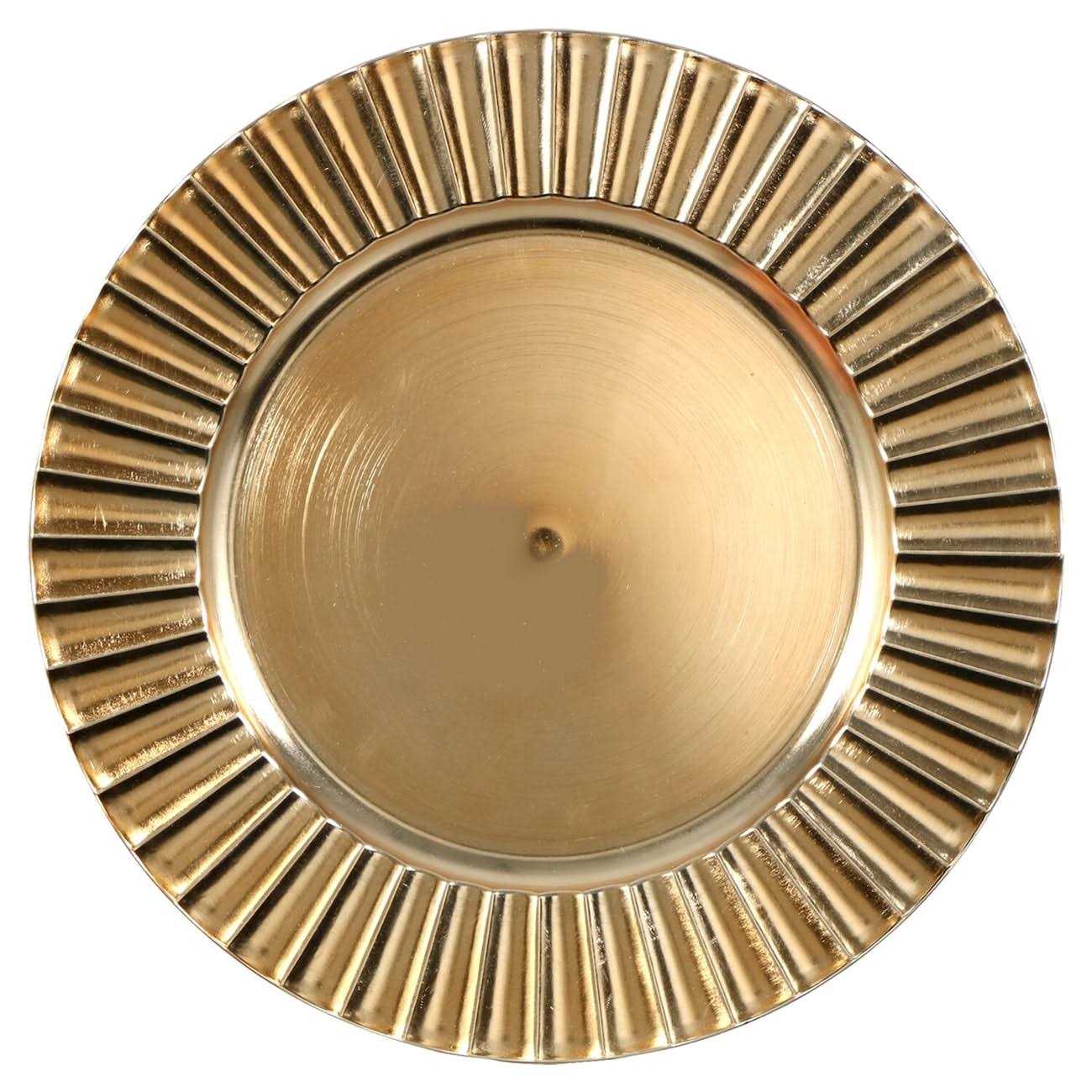 Gold Fluted Charger Plates