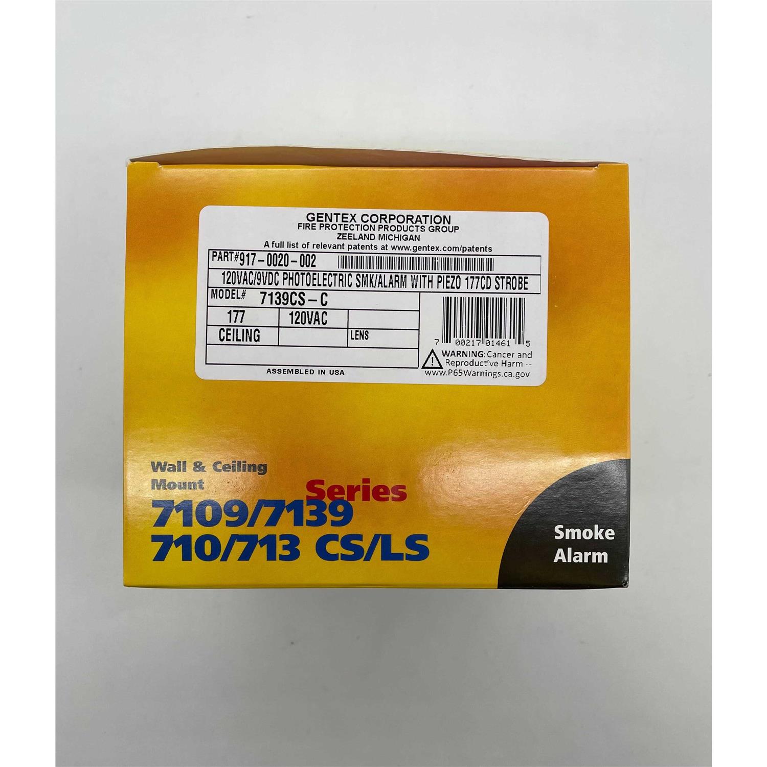 Gentex 7139CSC Smoke Alarm 7139CS-C