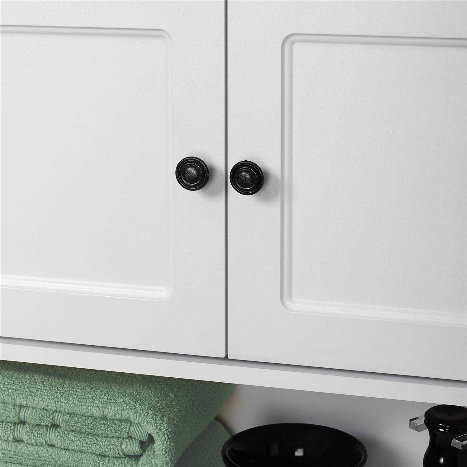 Zenna Home Bathroom Wall Cabinet with 3 Shelves White