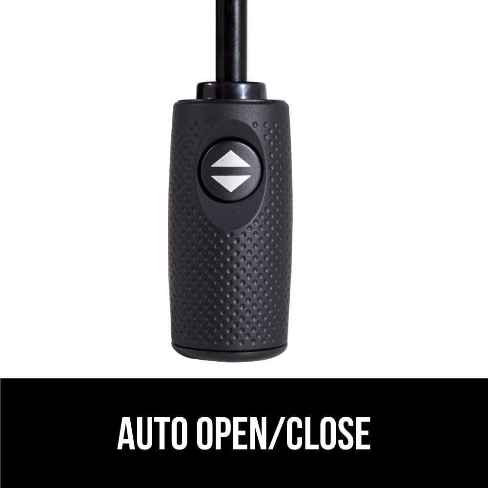 Gorilla Grip Windproof Compact Stick Umbrella for Rain, One-Click Automatic Open and Close