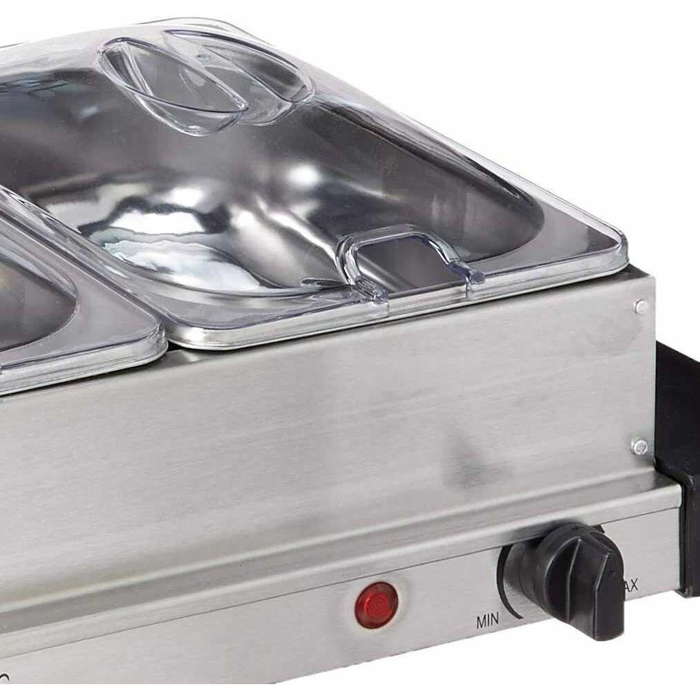 MegaChef Buffet Server & Food Warmer With 3 Sectional Trays