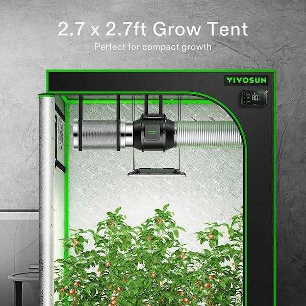 VIVOSUN Mylar Hydroponic Grow Tent with Observation Window and Floor Tray for Indoor Plant Growing