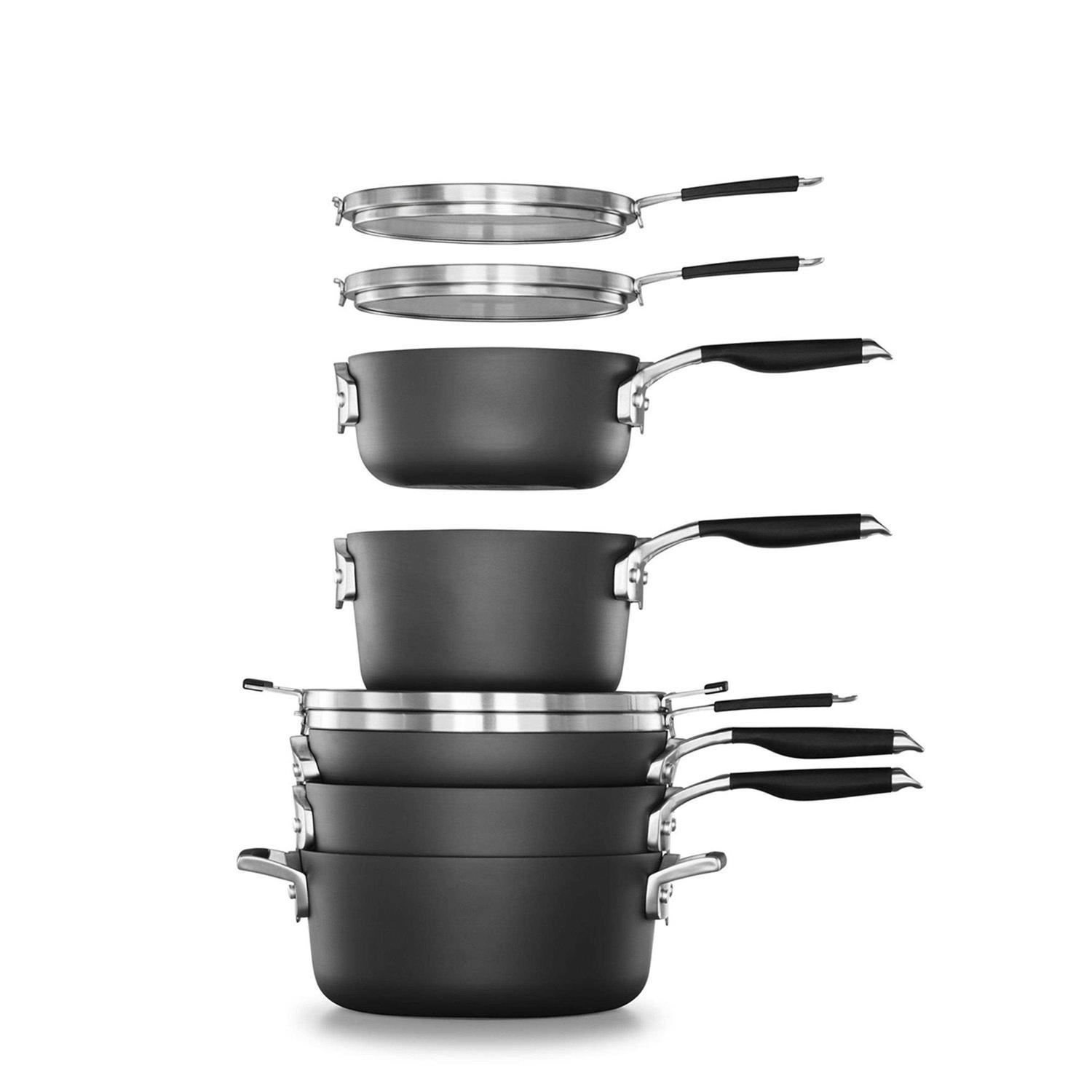 Select by Calphalon Space-Saving AquaShield Nonstick 14-Piece Cookware Set