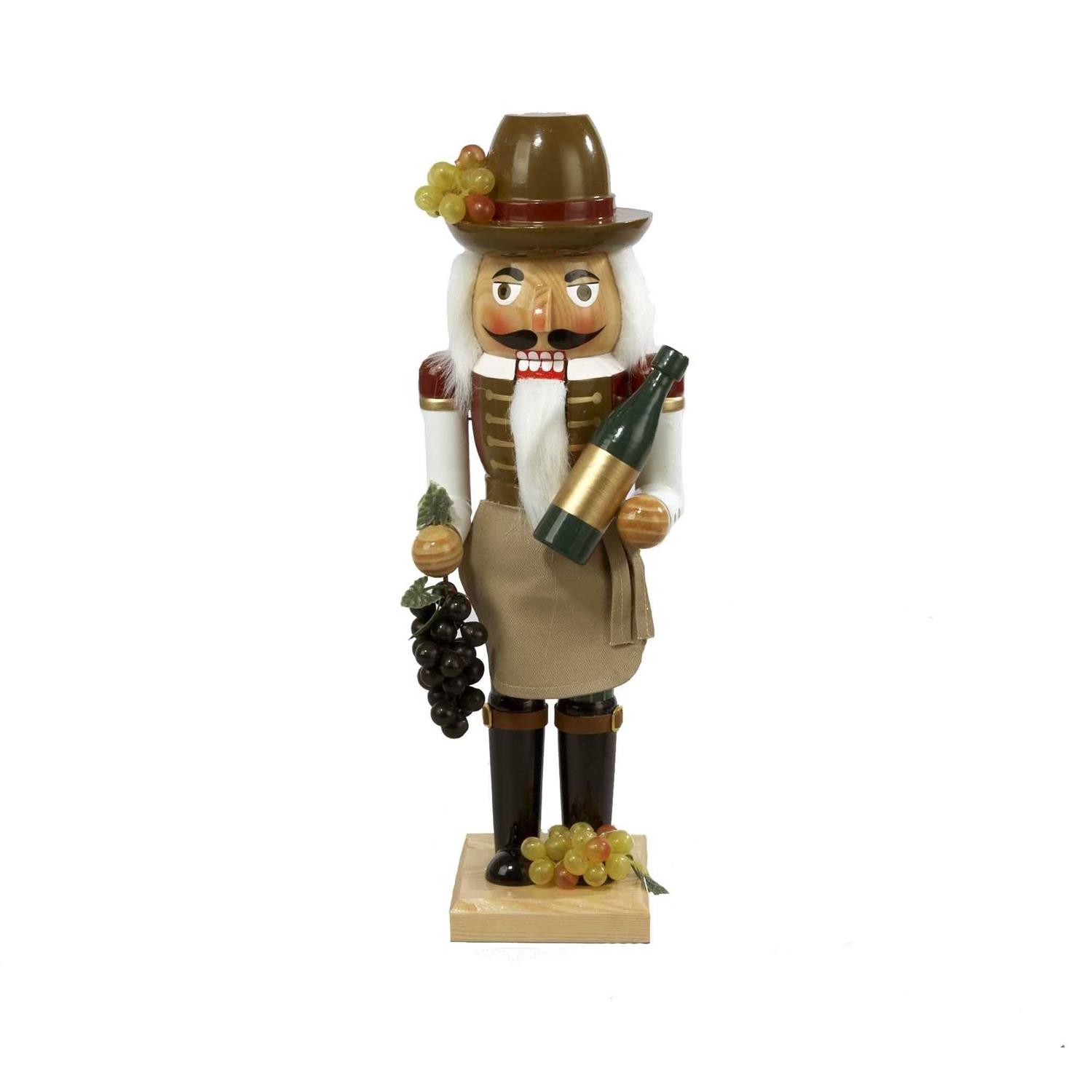 Kurt Adler 15-Inch Wooden Wine Grower Nutcracker