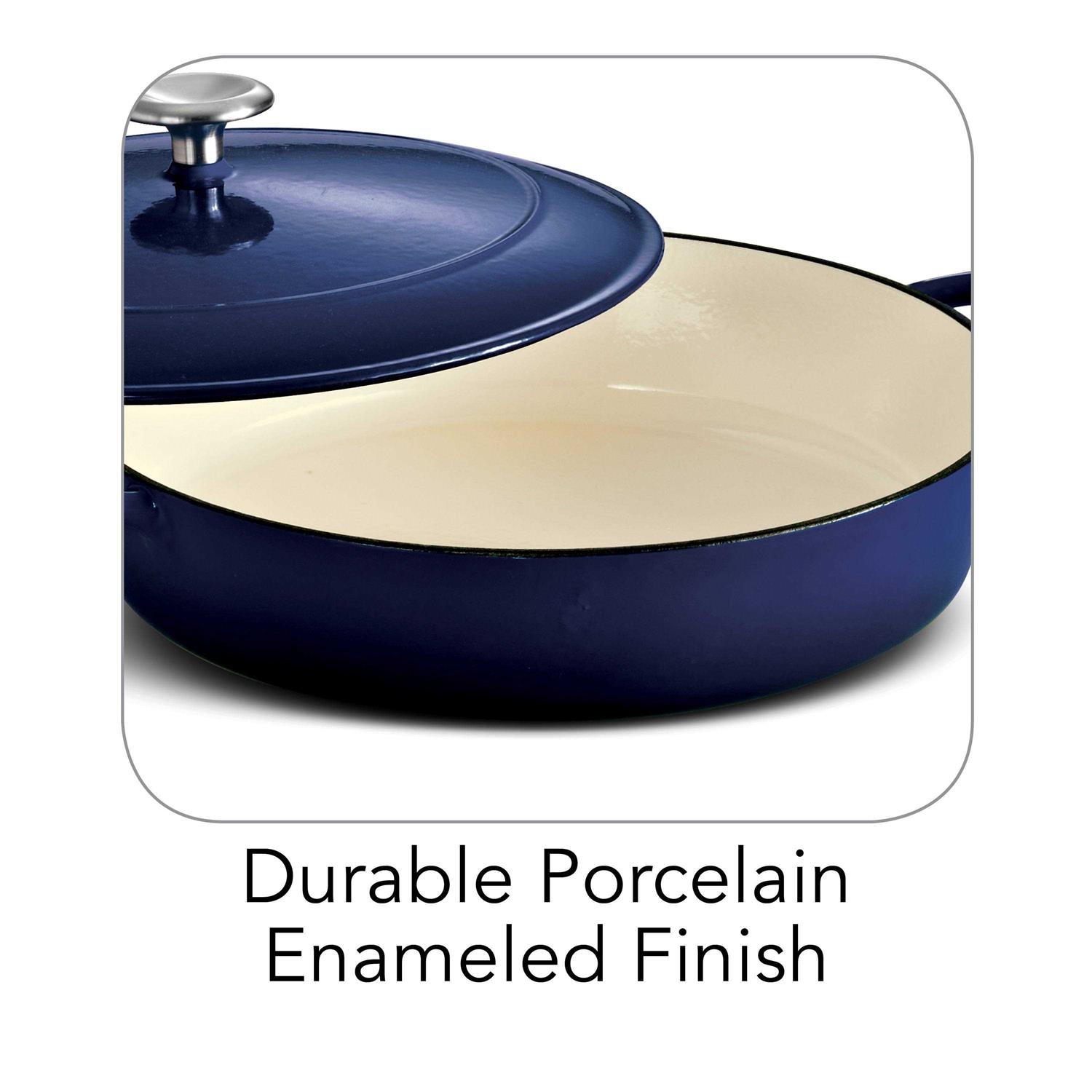 Tramontina Gourmet 4-qt. Enameled Cast Iron Covered Braiser