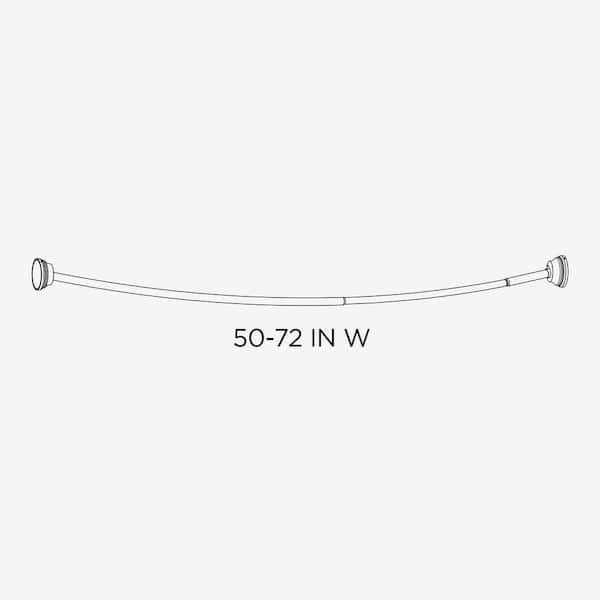 Zenith 35633hbp Aluminum Tension Curved Shower Rod