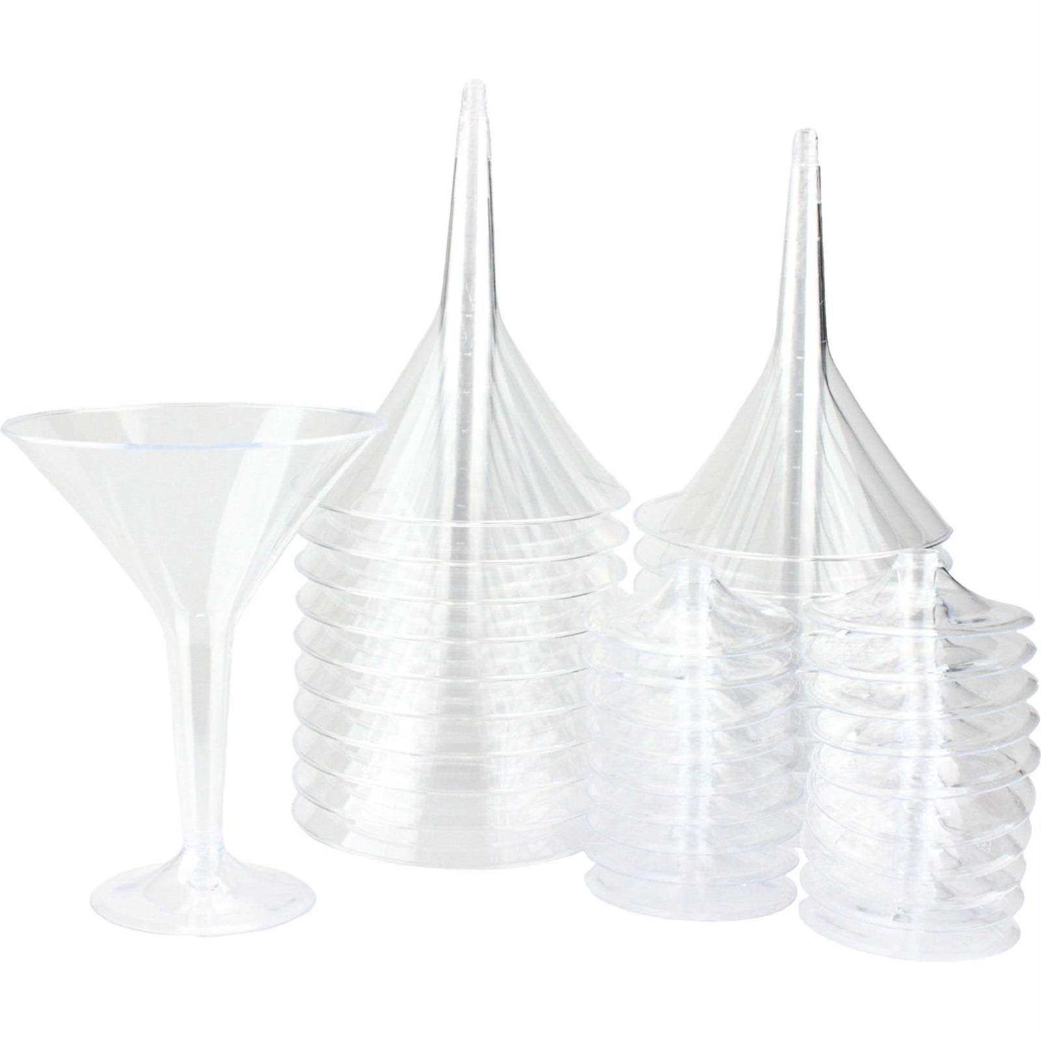Amscan Plastic Martini Glasses