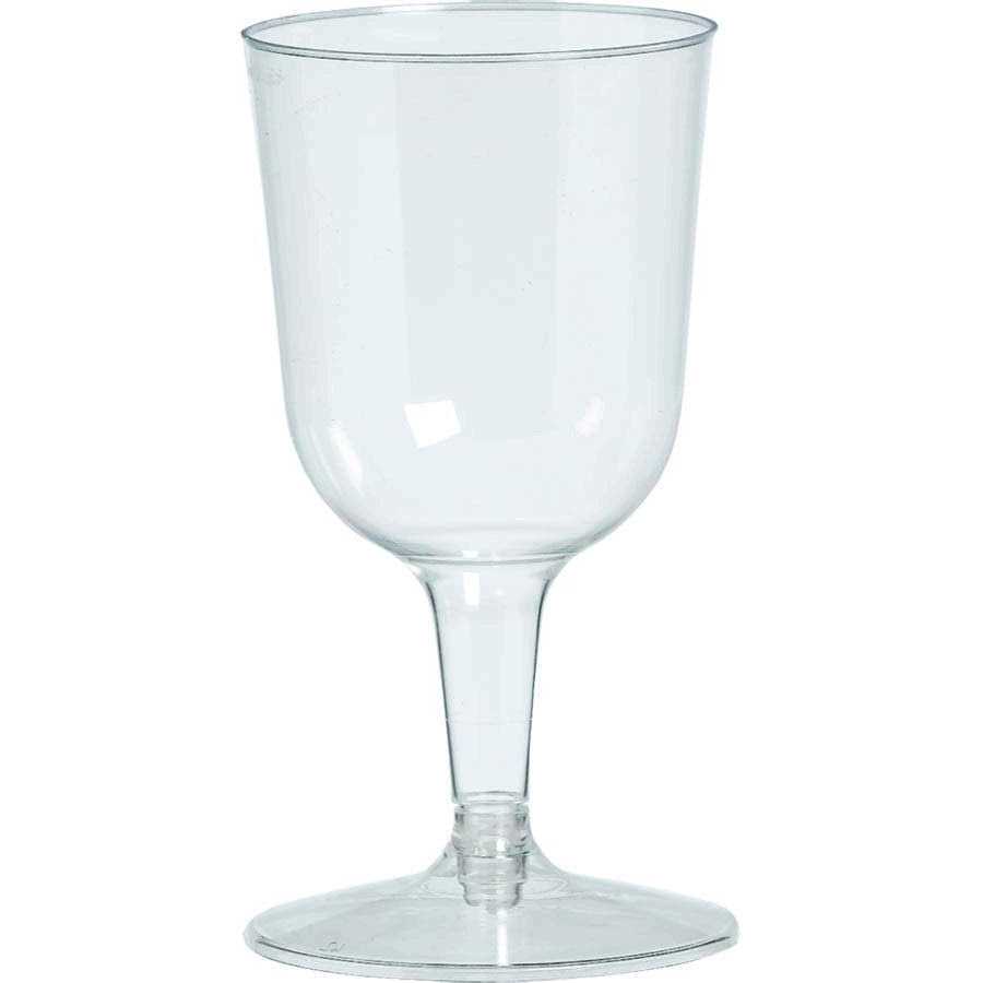 Amscan Clear Plastic Wine Glasses 5.5Oz