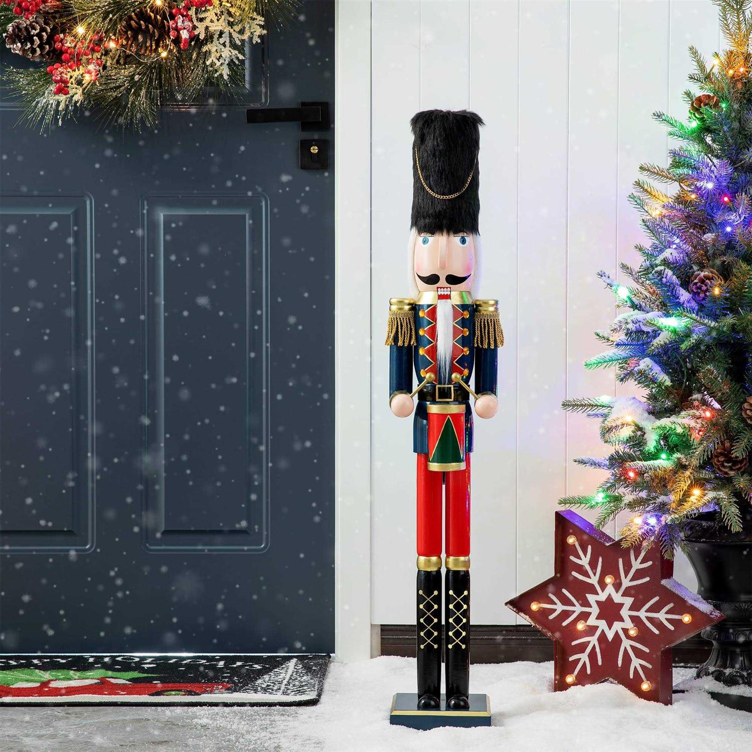 Glitzhome Wooden Christmas Nutcracker