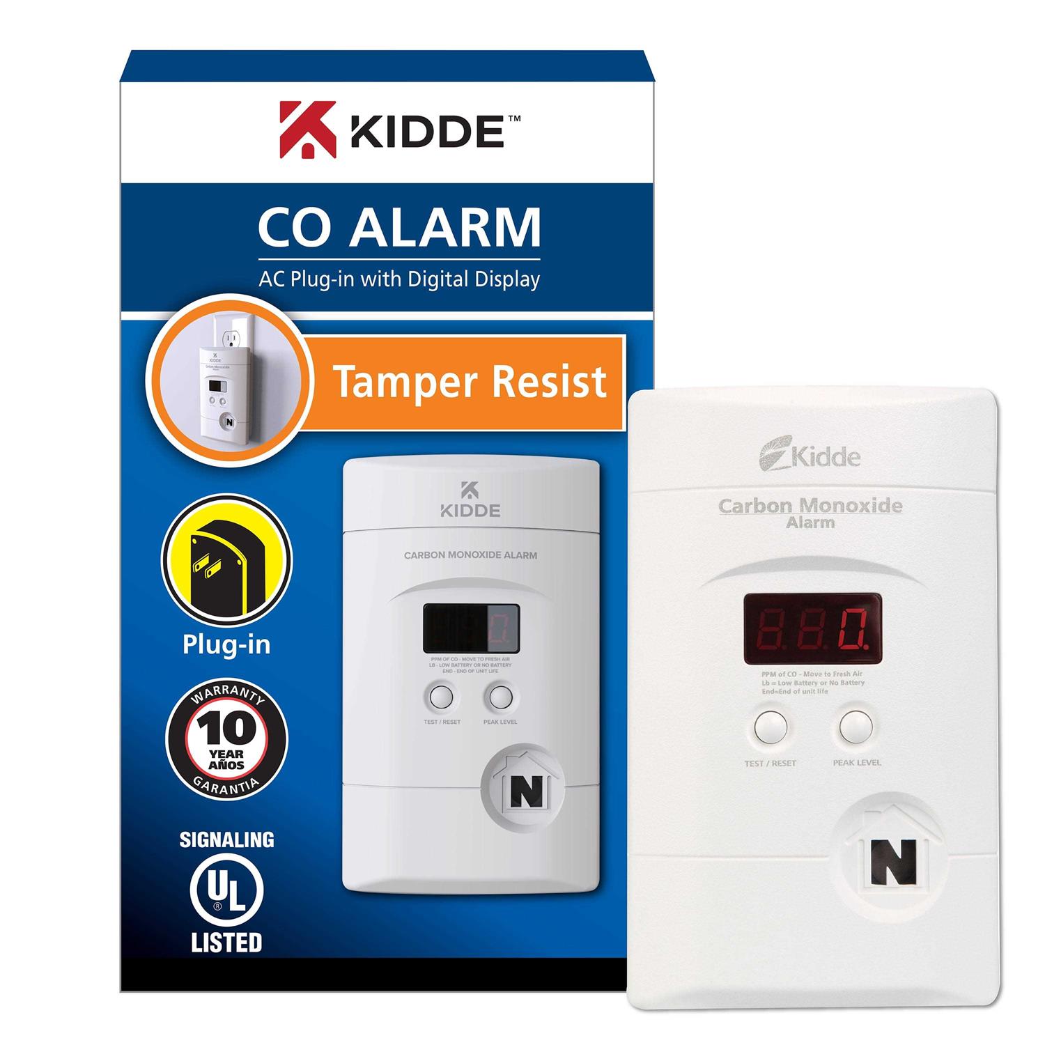 Kidde Nighthawk Plug-In Ac/dc Carbon Monoxide Alarm Detector with Digital Display