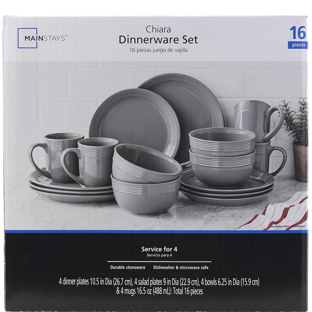 Mainstays Chiara 16-Piece Stoneware